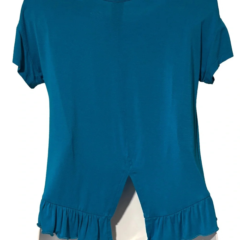 Teal Graphic Justice Top